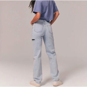 Abercrombie & Fitch The Dad High Rise Curve Love Thigh Cut Jeans Size 34 18R